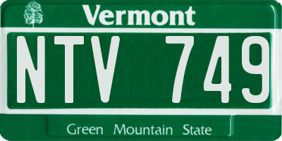 VT license plate NTV749