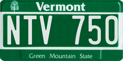 VT license plate NTV750
