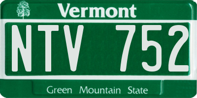 VT license plate NTV752