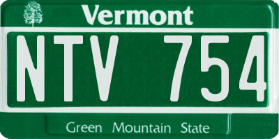 VT license plate NTV754