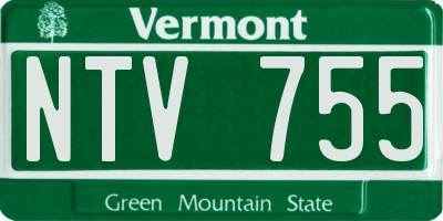 VT license plate NTV755