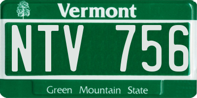 VT license plate NTV756