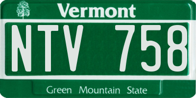 VT license plate NTV758