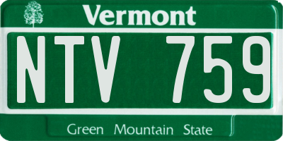 VT license plate NTV759