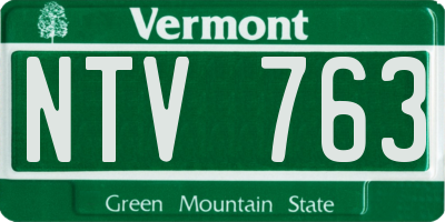 VT license plate NTV763
