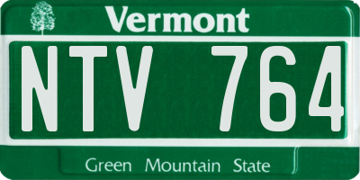 VT license plate NTV764