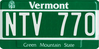 VT license plate NTV770