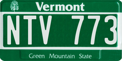 VT license plate NTV773