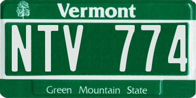 VT license plate NTV774