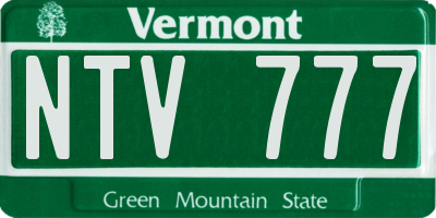 VT license plate NTV777