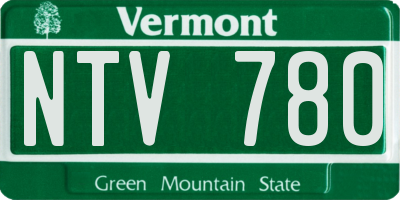VT license plate NTV780