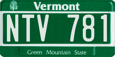VT license plate NTV781