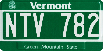 VT license plate NTV782