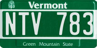 VT license plate NTV783