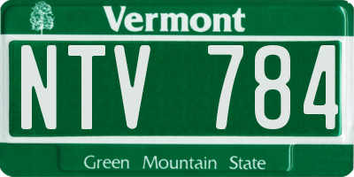 VT license plate NTV784