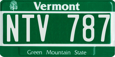 VT license plate NTV787