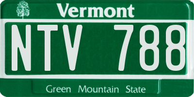 VT license plate NTV788