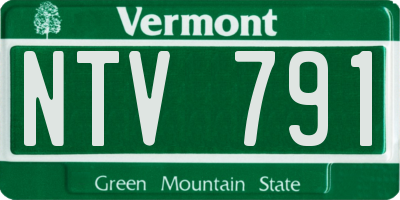 VT license plate NTV791
