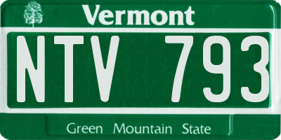 VT license plate NTV793