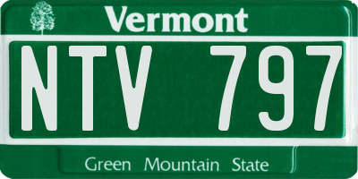 VT license plate NTV797