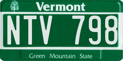 VT license plate NTV798
