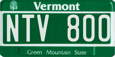 VT license plate NTV800