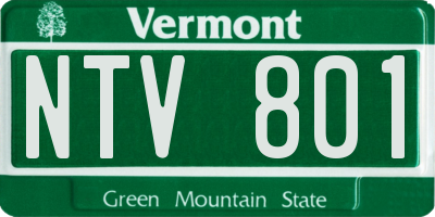 VT license plate NTV801