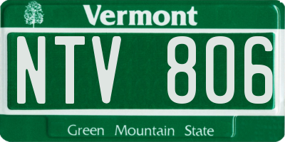 VT license plate NTV806