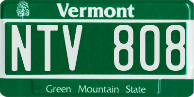 VT license plate NTV808