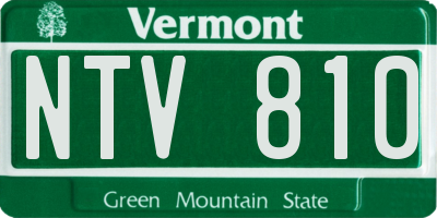 VT license plate NTV810