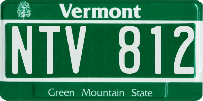 VT license plate NTV812