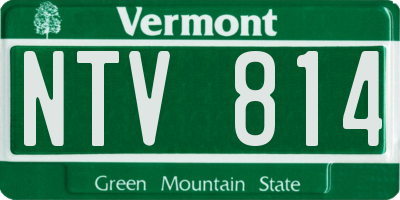 VT license plate NTV814