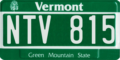 VT license plate NTV815