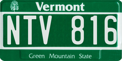VT license plate NTV816