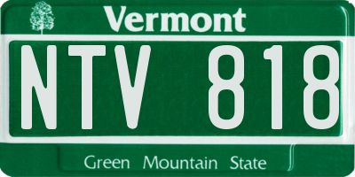 VT license plate NTV818