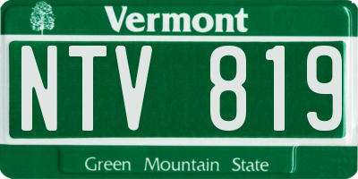 VT license plate NTV819