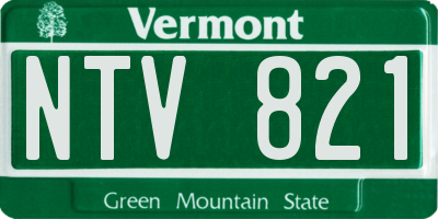 VT license plate NTV821