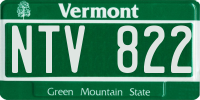 VT license plate NTV822