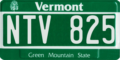 VT license plate NTV825