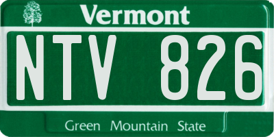 VT license plate NTV826