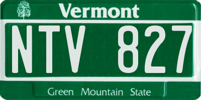 VT license plate NTV827