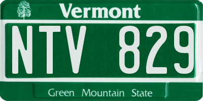 VT license plate NTV829