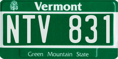 VT license plate NTV831