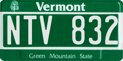 VT license plate NTV832