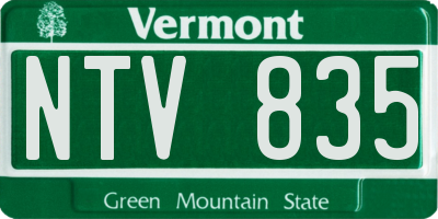 VT license plate NTV835