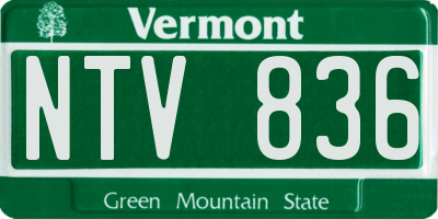 VT license plate NTV836