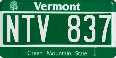 VT license plate NTV837