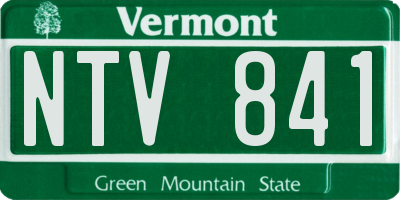 VT license plate NTV841