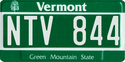 VT license plate NTV844