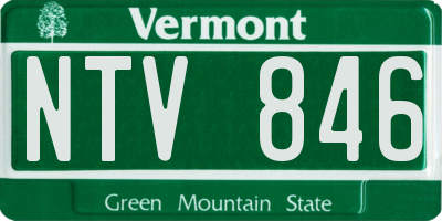 VT license plate NTV846